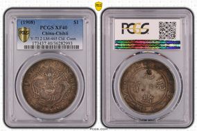 (1908)34 $1 LM-465 Cld. Conn. XF40