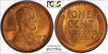 1910-S 1C MS66RD