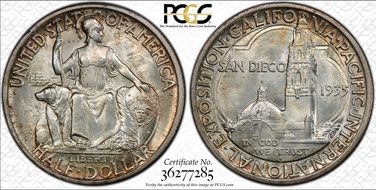 1935-S 50C San Diego MS65