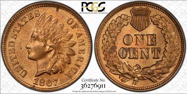 1867 1C MS64RD