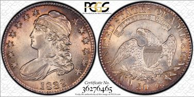 1832 50C Large Letters MS62