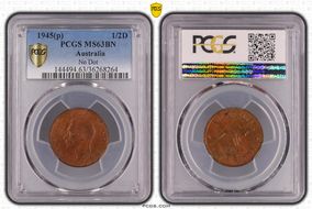 1945(p) 1/2D No Dot MS63BN