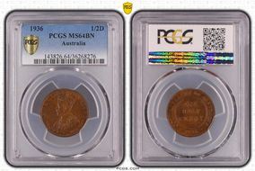 1936 1/2D MS64BN