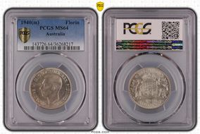 1940(m) Florin KM-40  Ag MS64