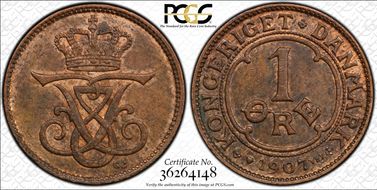 1907 VBP, GJ Øre MS62BN