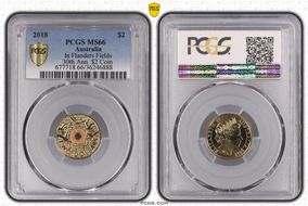 2018 $2 In Flanders Fields Colorized 30th Ann. $2 Coin MS66