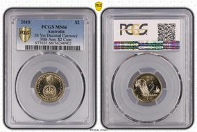 2018 $2 50 Yrs Decimal Currency 30th Ann. $2 Coin MS66