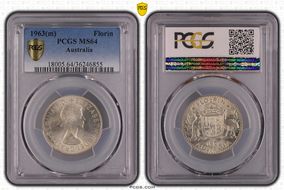 1963(m) Florin MS64
