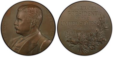 (c.1960's) Medal FH-125 Bronze Theodore Roosevelt SP64