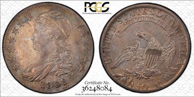 1808 50C O-109a AU58