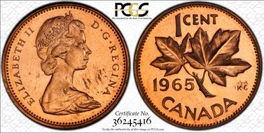 1965 1C Type 3, Lg Beads, Bl 5 PL64RD