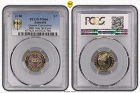 2018 $2 Queen's Coronation Colorized 30th Ann. $2 Coin MS66