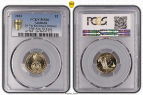 2018 $2 50 Yrs Decimal Currency 30th Ann. $2 Coin MS66