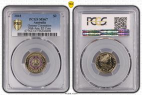 2018 $2 Queen's Coronation Colorized 30th Ann. $2 Coin MS67