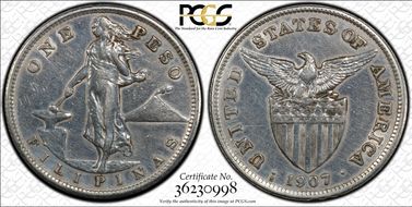 1907-S Peso N1