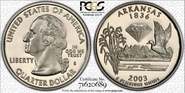 2003-S 25C Arkansas PR70DCAM
