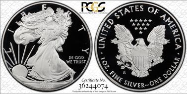 2018-S $1 Silver Eagle First Strike PR69DCAM