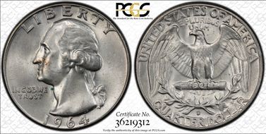 1964-D 25C MS64