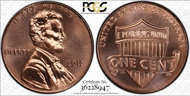 2018 1C Shield MS67RD