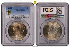 1922 $1 MS64
