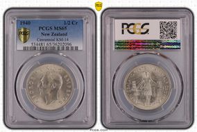 1940 1/2 Cr Centennial KM-14  Ag MS65