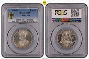 1918-M Florin MS64