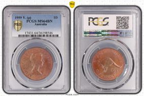 1959 Y. (p) 1D MS64BN