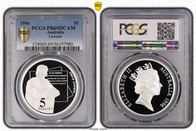 1996 $5 Lawson PR69DCAM