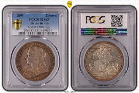 1899 Crown S-3937 LXIII Edge MS63