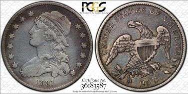 1831 25C Large Letters N1