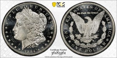 1884-CC $1 MS65+ DMPL