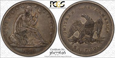 1840 50C WB-10 RPD, Reverse of 1839 XF45