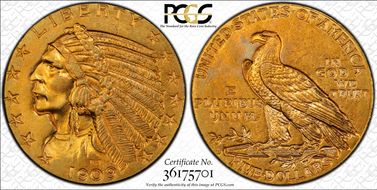 1909-D $5 MS63