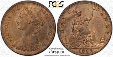 1889 1/2D S-3956 MS63RB