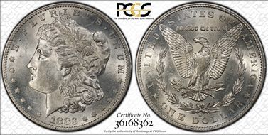 1883-S $1 AU58