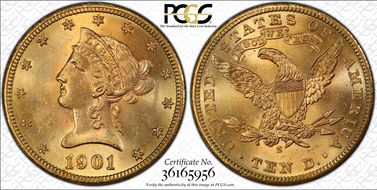 1901-S $10 MS64+