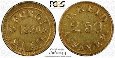 1830 $2.50 Templeton Reid AU58+