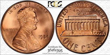 1984 1C Doubled Die Obverse MS68RD