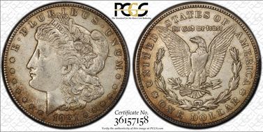 1921-S $1 VAM 1B-1, Thorn Head AU53