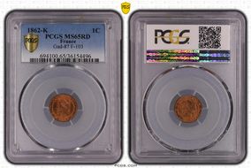 1862-K 1C Gad-87 F-103 MS65RD
