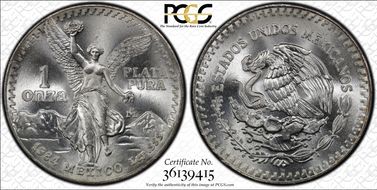 1984-Mo Onza Libertad Ag MS68