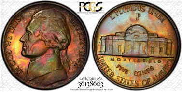 1942-P 5C Silver PR67