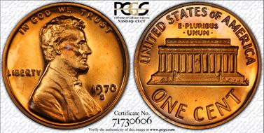 1970-S 1C Large Date PR69DCAM