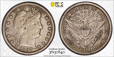 1897-O 25C XF45