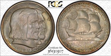 1936 50C Long Island MS66