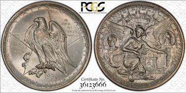 1936 50C Texas MS66