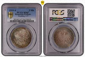 1915-A 3 Mk Wedding J-57 MS67