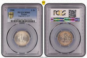 1900 1 Fr Gad-467 F-217 MS61