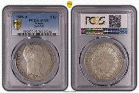 1806-A 5 Fr Gad-581 F-304 AU53