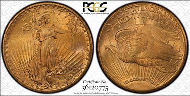 1909-S $20 MS65+